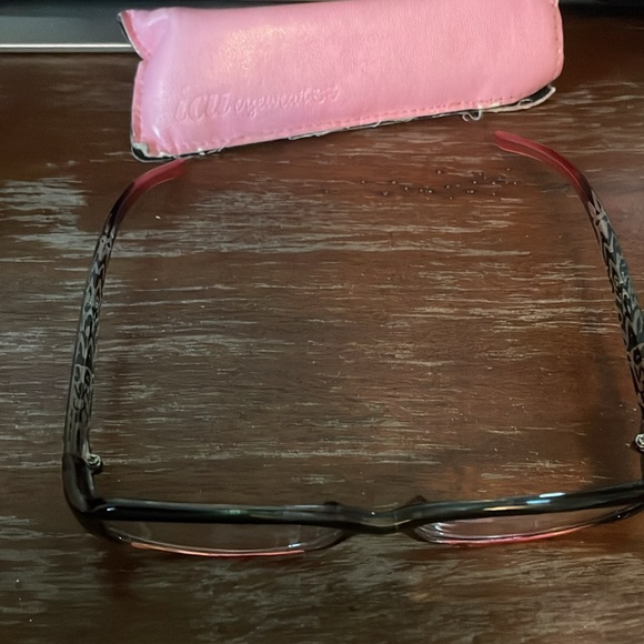 ICU eyewear 29151003 black and pink pattern +1.75 readers with pink soft case - Picture 12 of 15